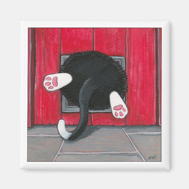 Bit Of A Squeeze Cat Magnet (Front)