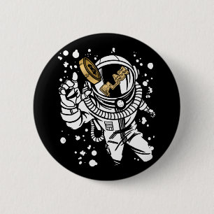 Bitcoin Сryptocurrency Plan B Astronaut 2 Inch Round Button