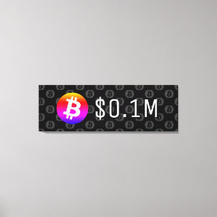 Bitcoin $0.1M ($100K) One Million Canvas Print