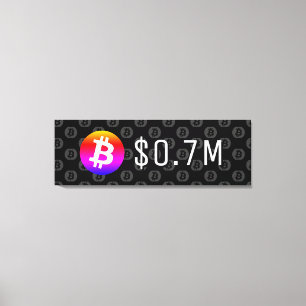 Bitcoin $0.7M ($700K) One Million Canvas Print