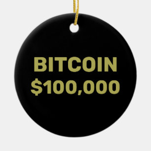 Bitcoin 100000 Celebration Ceramic Ornament