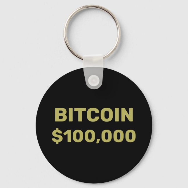 Bitcoin 100000 Celebration Keychain (Front)