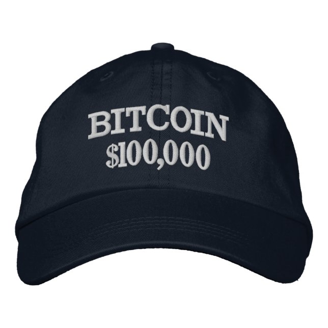 Bitcoin 100000 embroidered hat (Front)