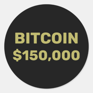 Bitcoin 150000 Celebration Classic Round Sticker