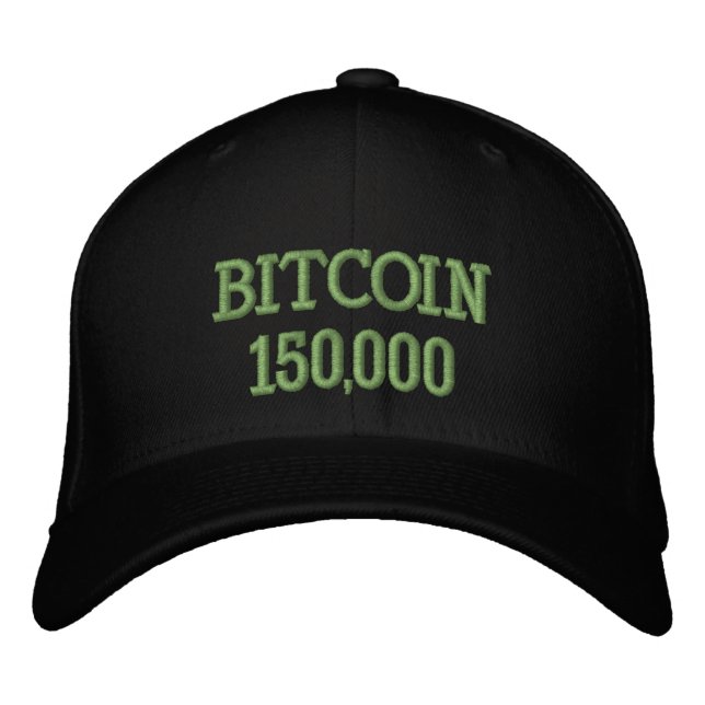 Bitcoin 150000 Celebration Embroidered Hat (Front)
