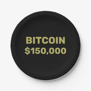 Bitcoin 150000 Celebration Paper Plate