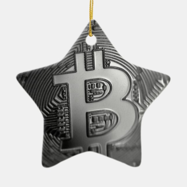 Bitcoin 16 ceramic ornament (Front)