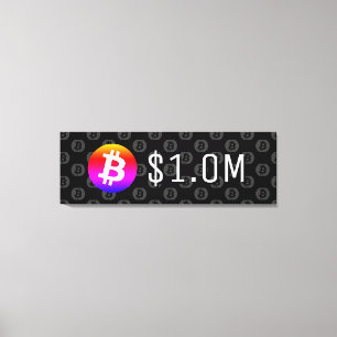 Bitcoin $1.0M ($1,000,000) One Million Canvas Print