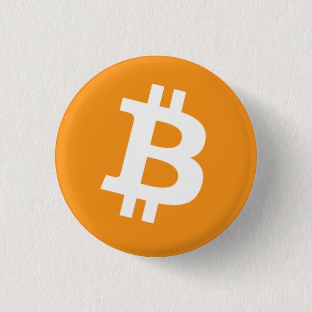 Bitcoin 1 Inch Round Button (Front)