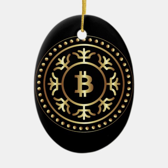 Bitcoin 2 ceramic ornament