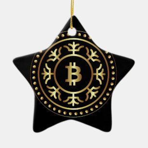 Bitcoin 2 ceramic ornament
