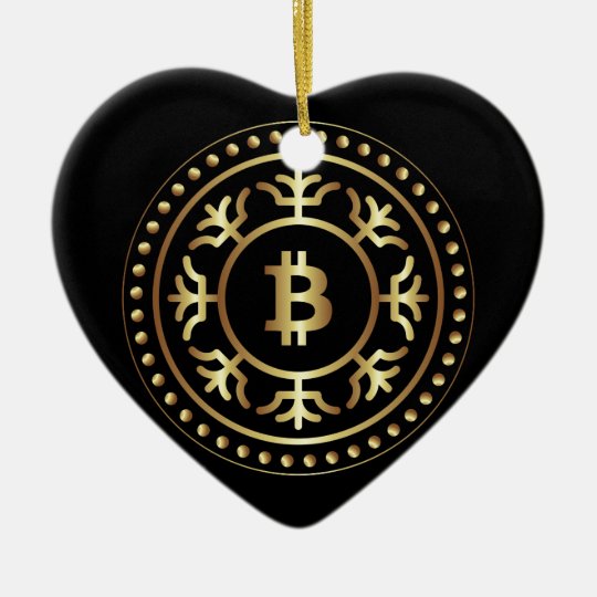 Bitcoin 2 ceramic ornament