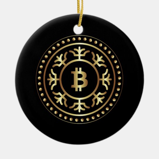 Bitcoin 2 ceramic ornament