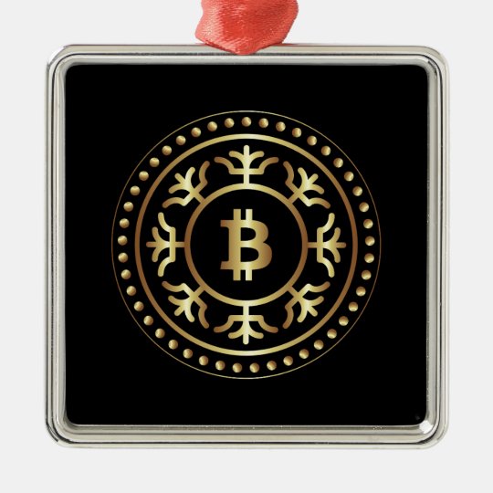 Bitcoin 2 metal ornament