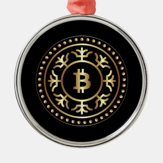 Bitcoin 2 metal ornament