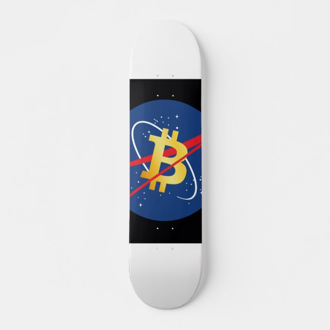 #Bitcoin 2 Moon Skateboard (Front)