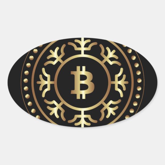 Bitcoin 2 oval sticker