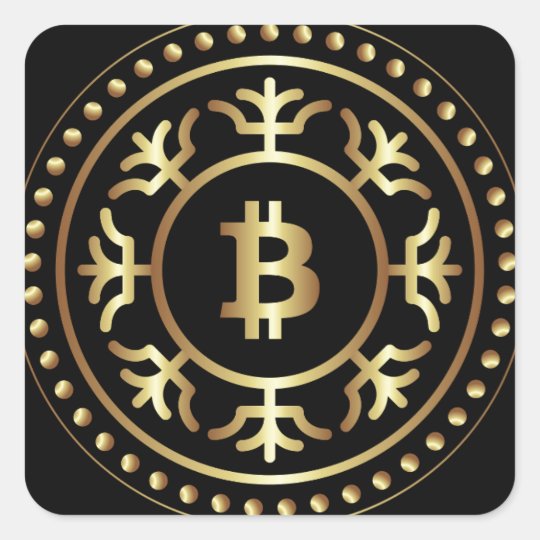 Bitcoin 2 square sticker