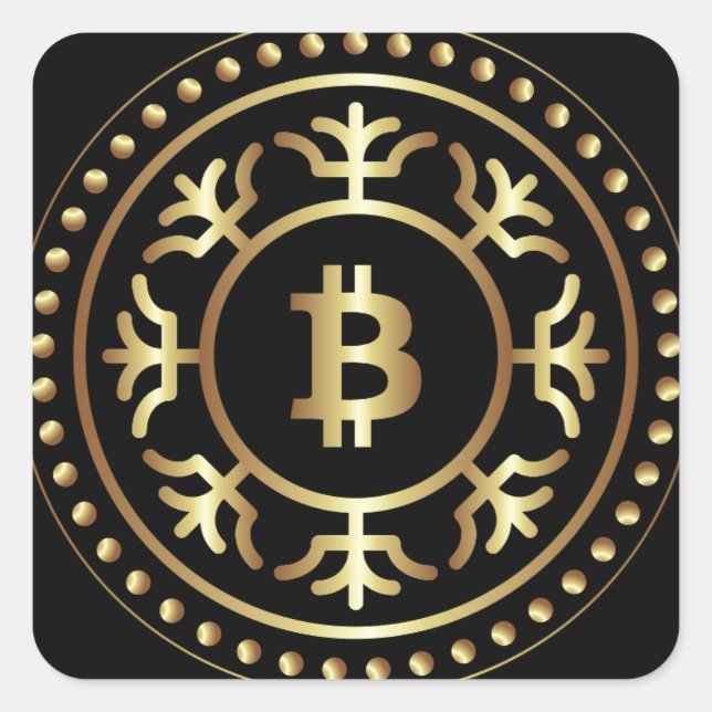 Bitcoin 2 square sticker (Front)