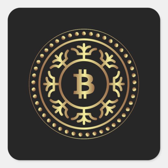 Bitcoin 2 square sticker