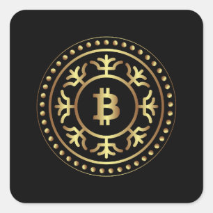 Bitcoin 2 square sticker