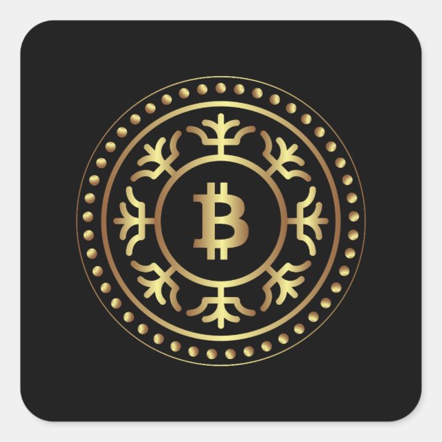 Bitcoin 2 square sticker (Front)