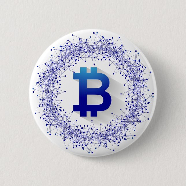 Bitcoin 5 2 inch round button (Front)