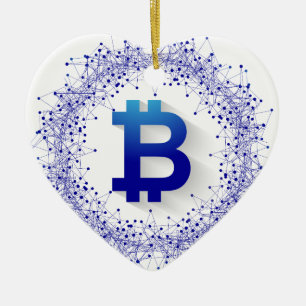 Bitcoin 5 ceramic ornament