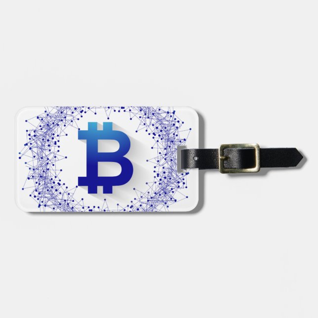 Bitcoin 5 luggage tag (Front Horizontal)