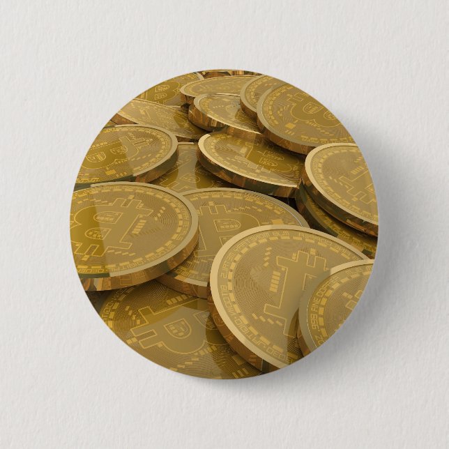 Bitcoin 7 2 inch round button (Front)
