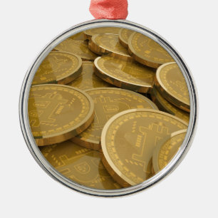 Bitcoin 7 metal ornament
