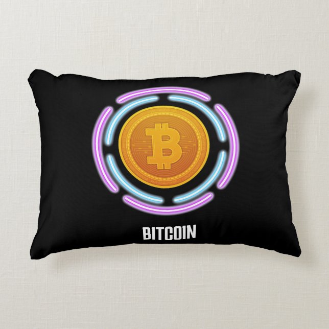 BITCOIN ACCENT PILLOW (Front)