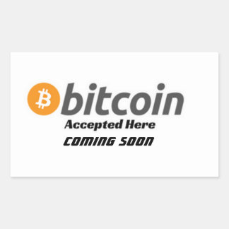 Bitcoin accepté ici autocollant