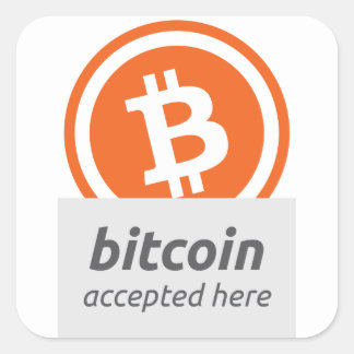 Bitcoin accepté ici autocollant