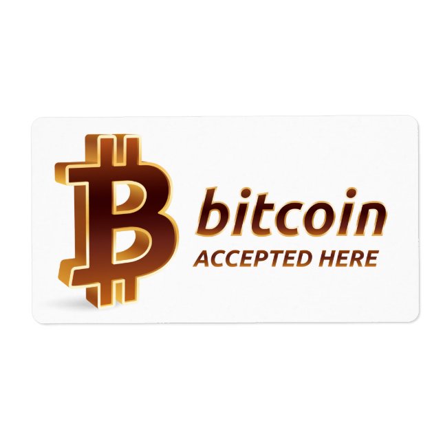 Bitcoin accepté ici BTC Cryptodevise Paiement (Devant)