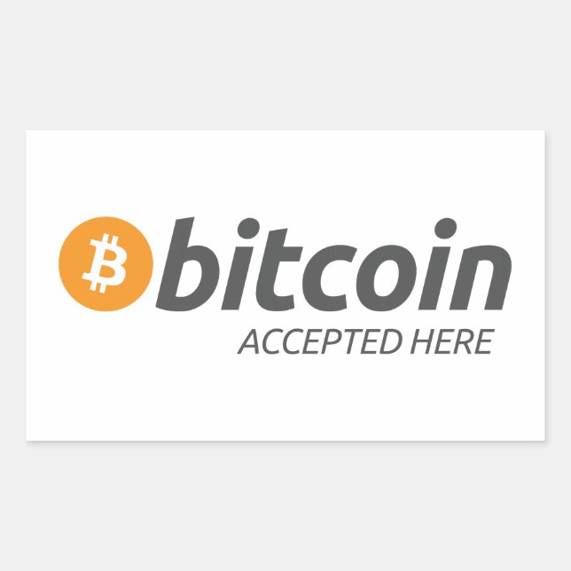 Bitcoin accepté ici Sticker (Devant)