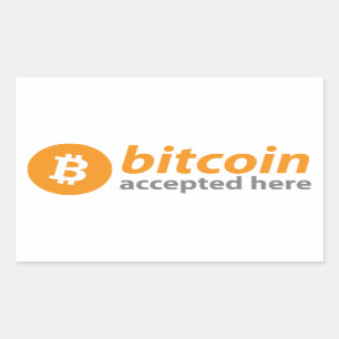 Bitcoin Accepted Here Rectangle Stickers