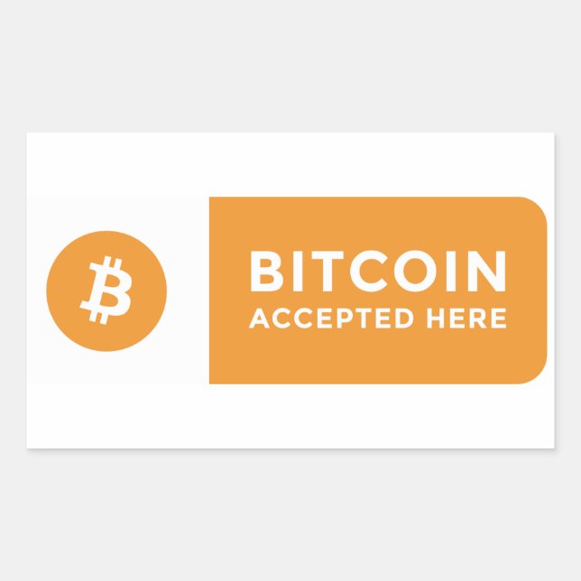 bitcoin accepted here sticker (Front)