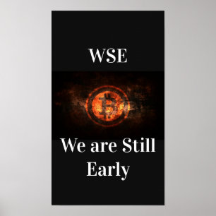 Bitcoin, affiche cryptée avec expression WSE