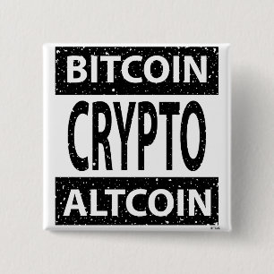 Bitcoin Altcoin Crypto 2 Inch Square Button