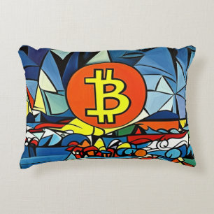 Bitcoin Art Accent Pillow