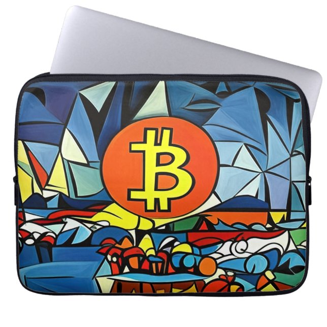 Bitcoin Art Laptop Sleeve (Front)