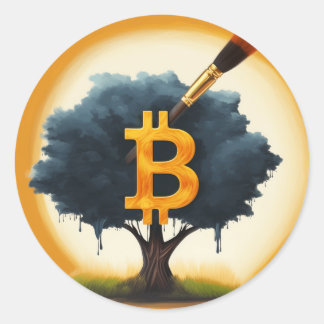 Bitcoin Art Tree Sticker