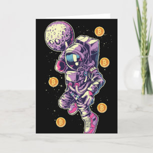 Bitcoin Astronaut - Bit Me QR Code We Accept Btc Thank You Card