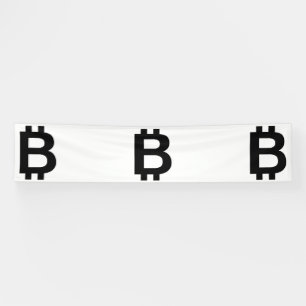 Bitcoin B Bold 2.5x12 Vinyl Banner