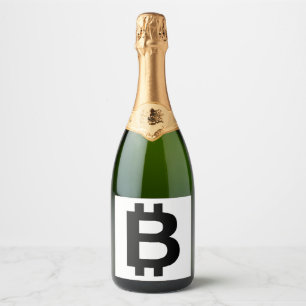 Bitcoin B Gras Sparkling Vin Étiquette