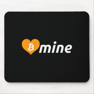 Bitcoin B Mine Cryptocurrency Valentines Day Btc  Mouse Pad