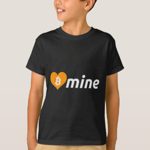 Bitcoin B Mine Cryptocurrency Valentines Day Btc T-Shirt