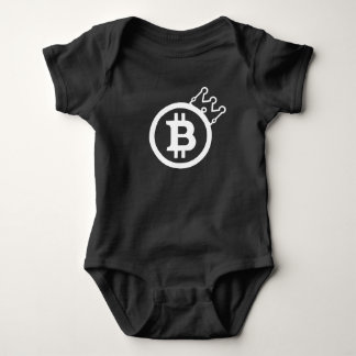 BITCOIN-Baby Onsie with Crown-BLACK-Cryptocurrency Baby Bodysuit