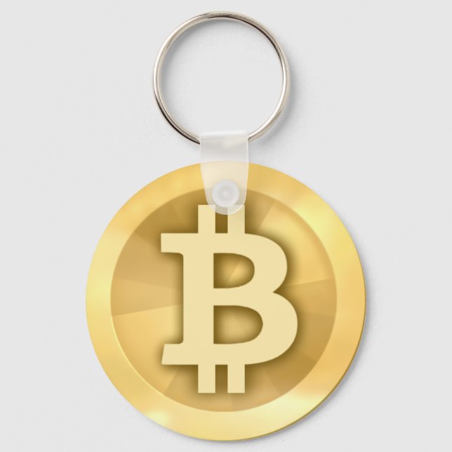 Bitcoin Basic Button Keychain (Front)